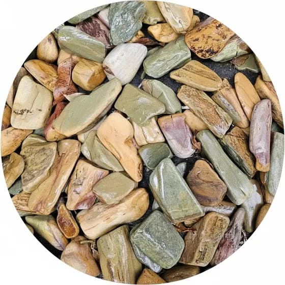 9.5kg - Pedras Ornamentais Para Jardim Seixo Verde Brasil
