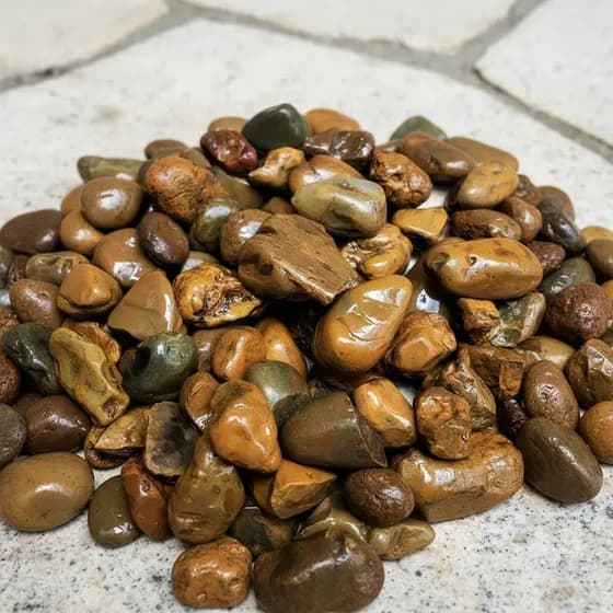 Seixo De Rio Natural Marrom Pedra Para Jardim E Vasos 9,5kg
