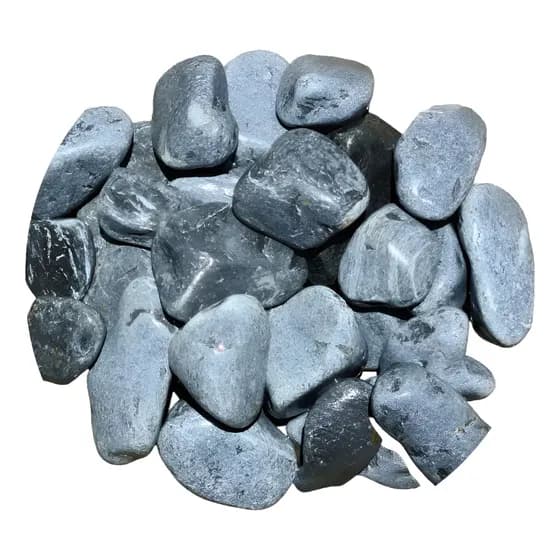 Pedras Ornamentais Seixo Cinza Dolomita Vaso Tam 3-8cm - 5kg