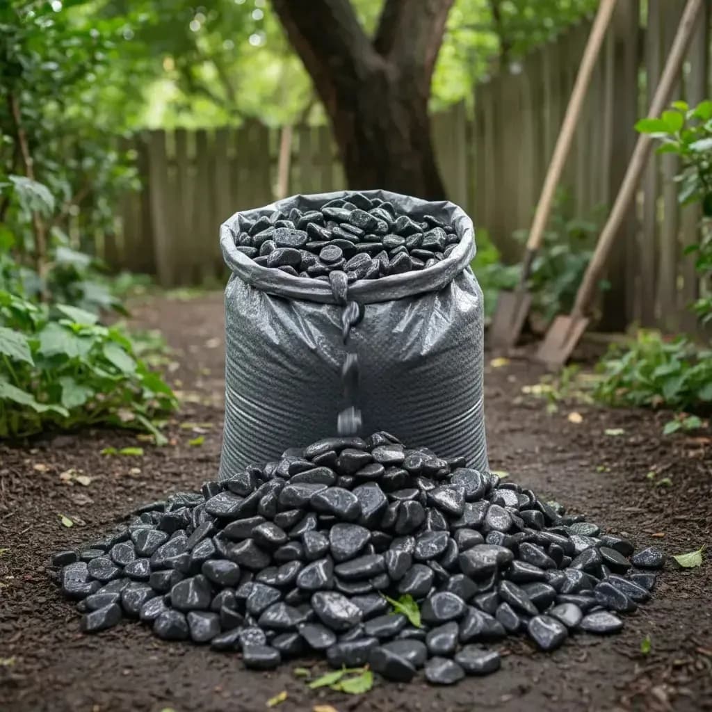 15kg Seixo Preto Pedras Para Jardim Paisagismo Lago Aquarios Preto 2 Cm 8 Cm