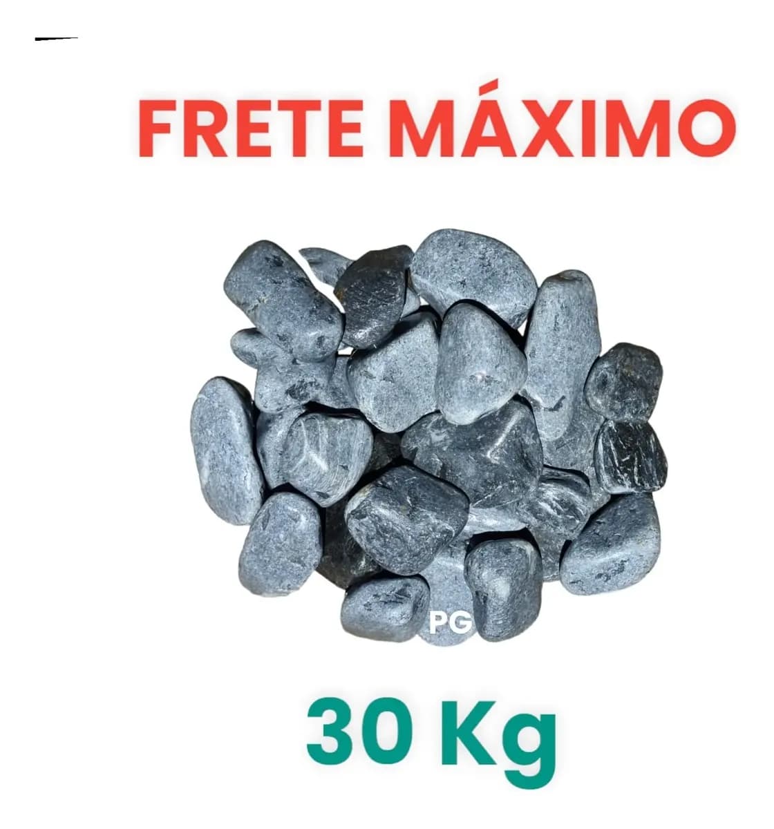 Pedras Ornamentais Seixo Cinza Para Jardim Aquario - 9,5kg Cinza 7.62 Cm 20.32 Cm