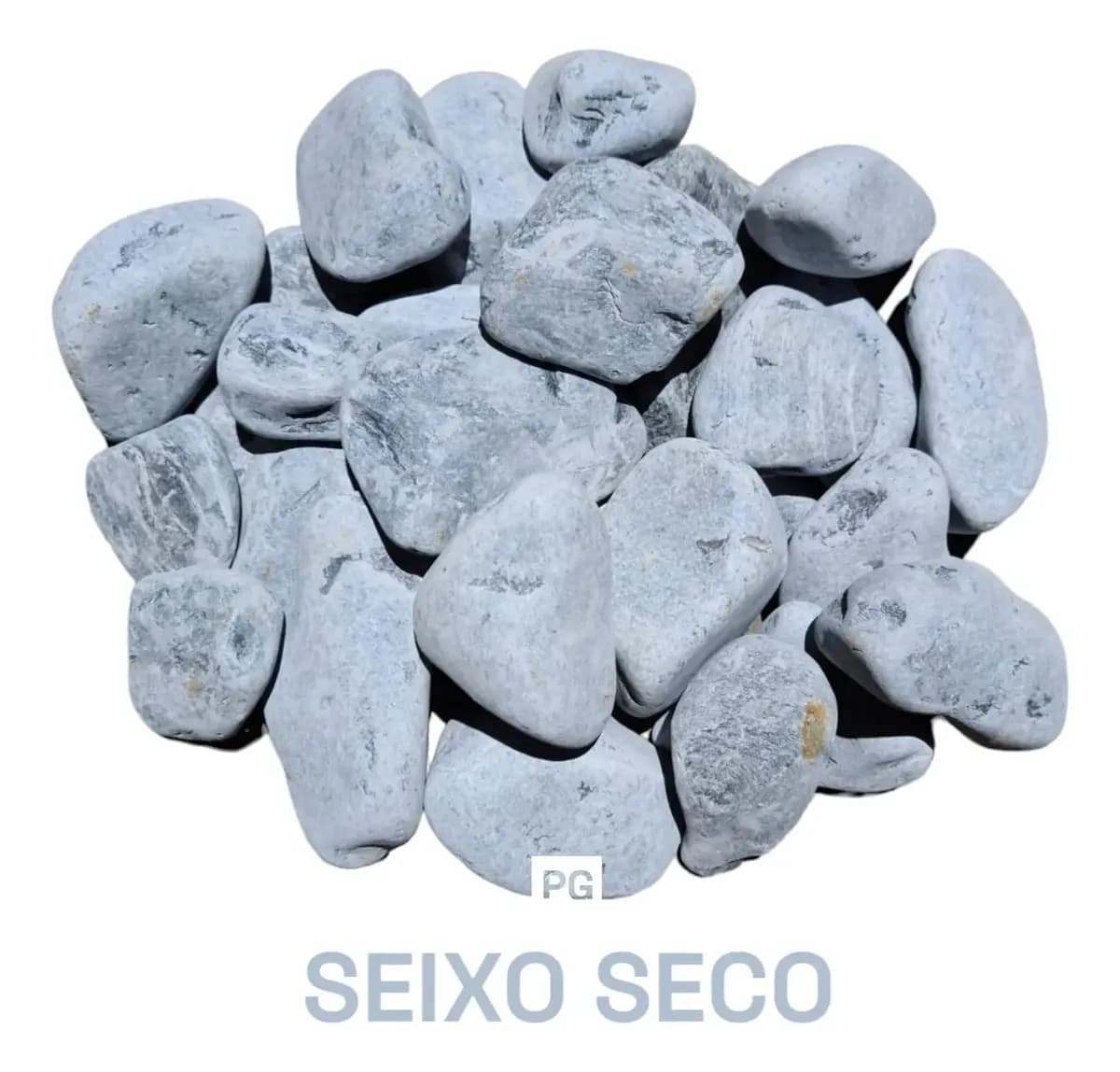 Pedras Ornamentais Seixo Cinza Para Jardim Aquario - 9,5kg Cinza 7.62 Cm 20.32 Cm
