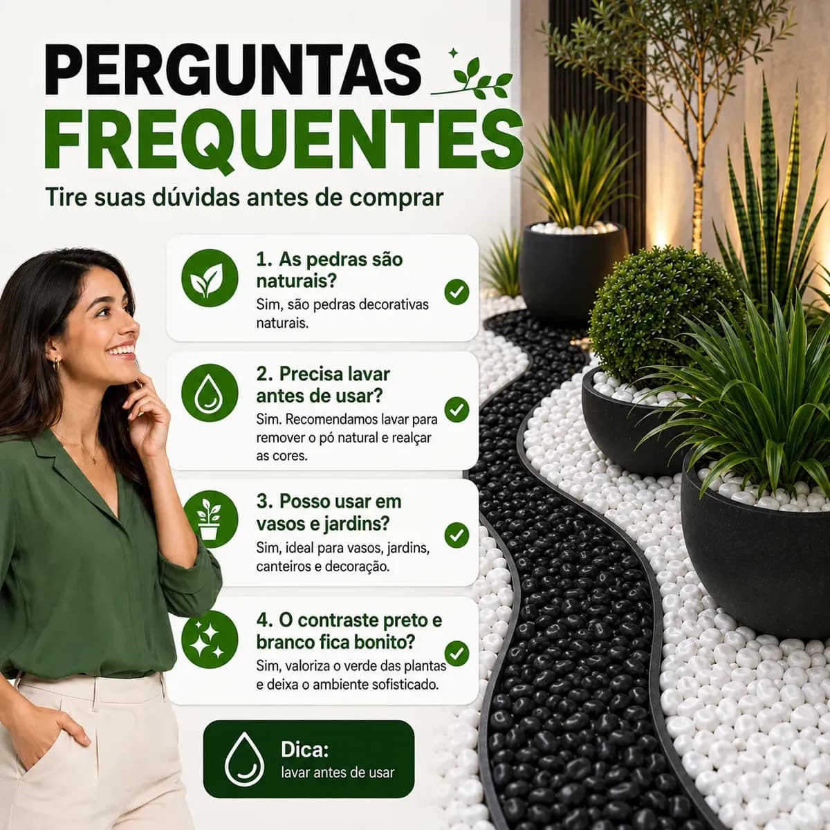 4kg Pedra Dolomita Branca Para Vaso Planta Jardim Premium Branco 4 Cm 6 Cm