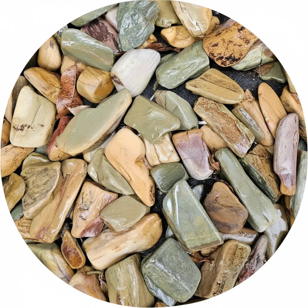 9,5kg Pedras Decorativas P/ Vasos Plantas Seixo Verde Brasil Verde 3 Cm 12 Cm