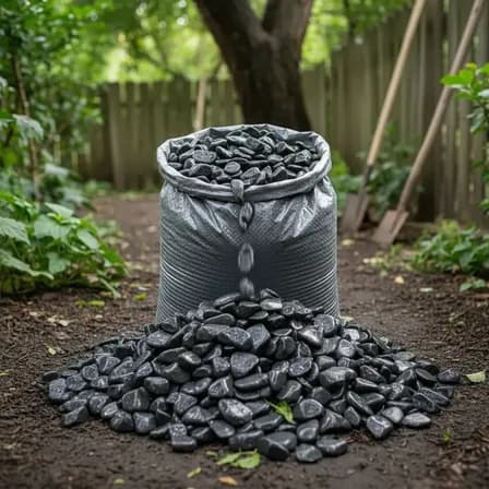 Pedras Ornamentais Para Jardim Seixo Preto Natural 28,5 Kg