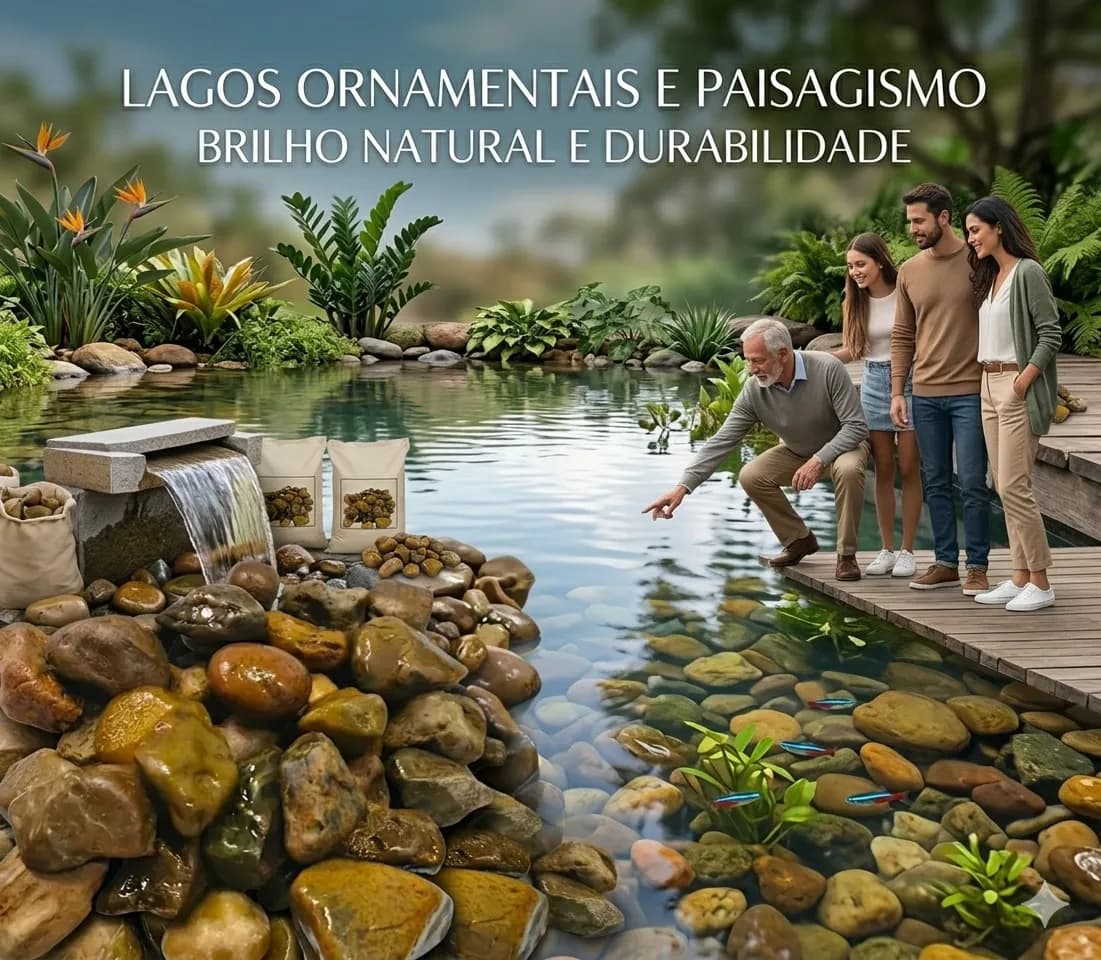 Seixo De Rio Natural Marrom Pedra Para Jardim E Vasos 9,5kg Marrom 1 Cm 7 Cm