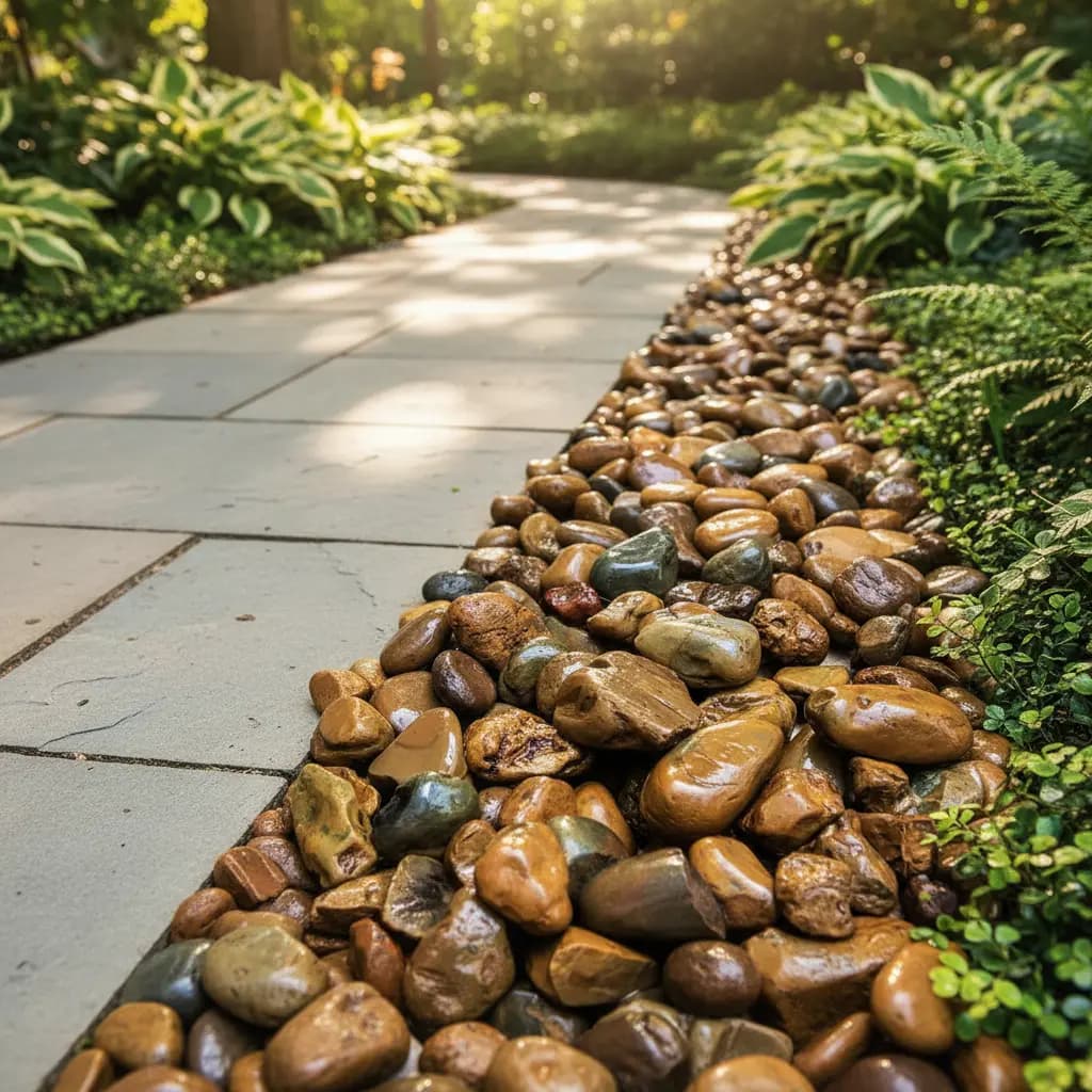 Seixo De Rio Natural Marrom Pedra Para Jardim E Vasos 9,5kg Marrom 1 Cm 7 Cm